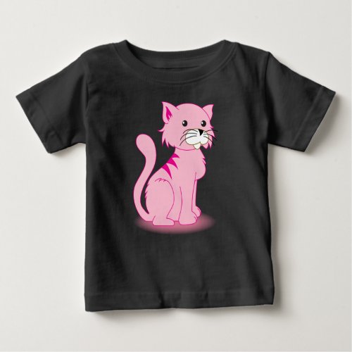 Baby T_Shirt Pink Cat Fantasy