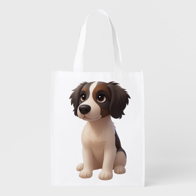 Baby T Shirt Sprollie Puppy Grocery Bag (Front)