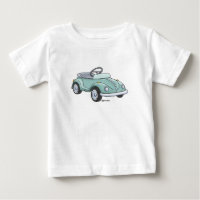 Baby t-shirt with a beetle staircase car
