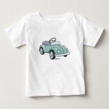 Baby t-shirt with a beetle staircase car