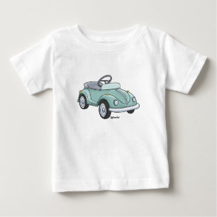 Baby t-shirt with a beetle staircase car