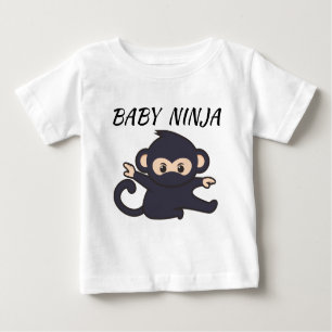 baby t-shirt with a ninja pic and baby ninja text.