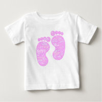 Baby T-shirt with a Word Cloud