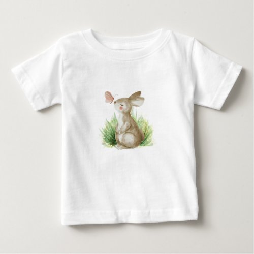 Baby T_Shirt with bunny and butterfly 