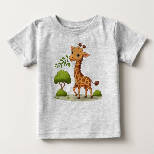 Baby T_shirt with Cute Giraffe print