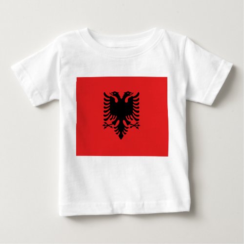 Baby T_Shirt with Flag of Albania
