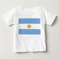 Baby T-Shirt with Flag of Argentina