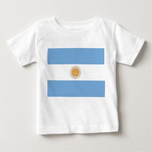 Baby T_Shirt with Flag of Argentina