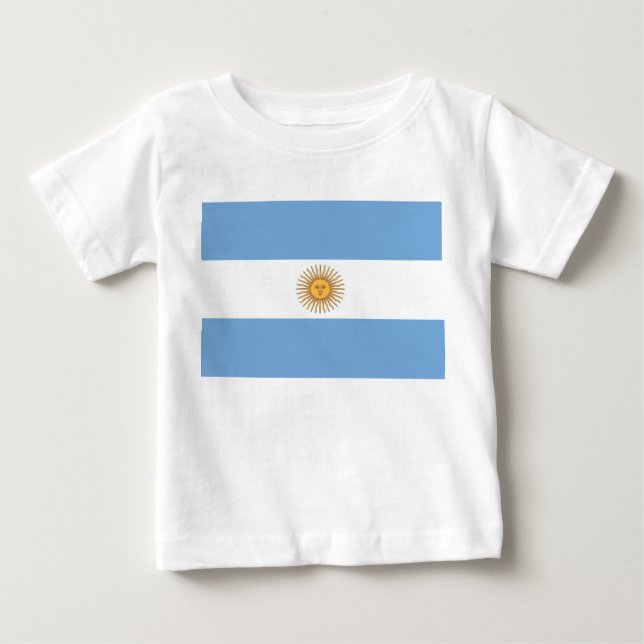 Baby T-Shirt with Flag of Argentina (Front)