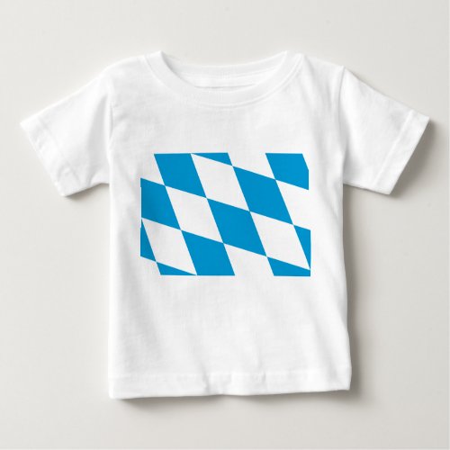 Baby T_Shirt with Flag of Bavaria Germany