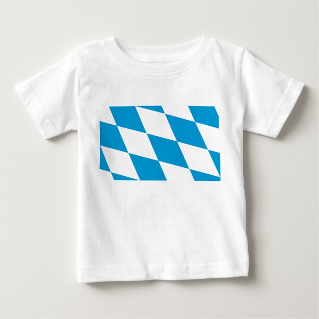 Baby T-Shirt with Flag of Bavaria, Germany (Front)