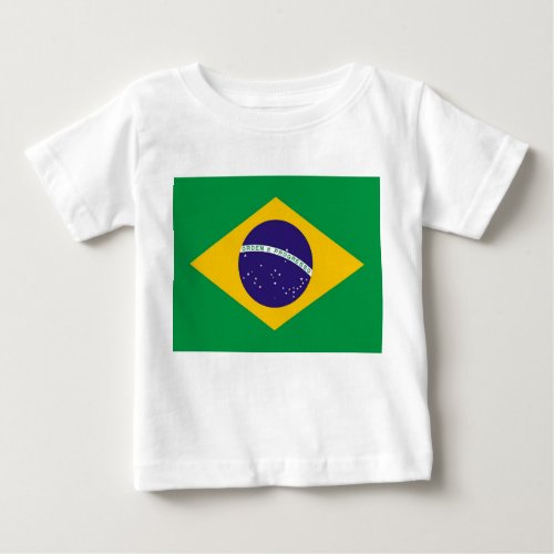 Baby T_Shirt with Flag of Brazil