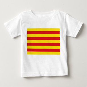 Baby T-Shirt with Flag of Catalonia