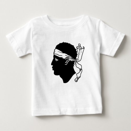 Baby T_Shirt with Flag of Corsica