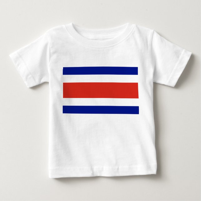 Baby T-Shirt with Flag of Costa Rica (Front)
