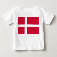 Baby T-Shirt with Flag of Denmark
