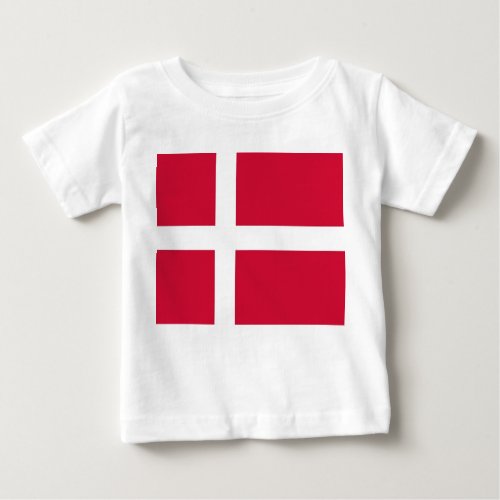 Baby T_Shirt with Flag of Denmark