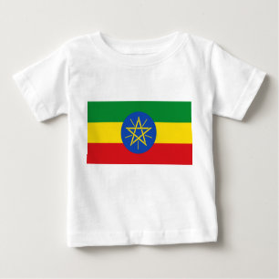 Baby T-Shirt with Flag of Ethiopia