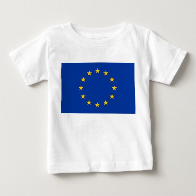 Baby T-Shirt with Flag of European Union (Front)