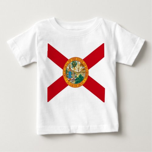 Baby T Shirt with Flag of Florida