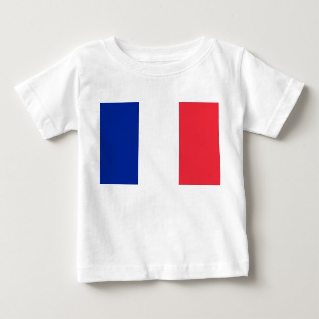 Baby T-Shirt with Flag of France (Front)