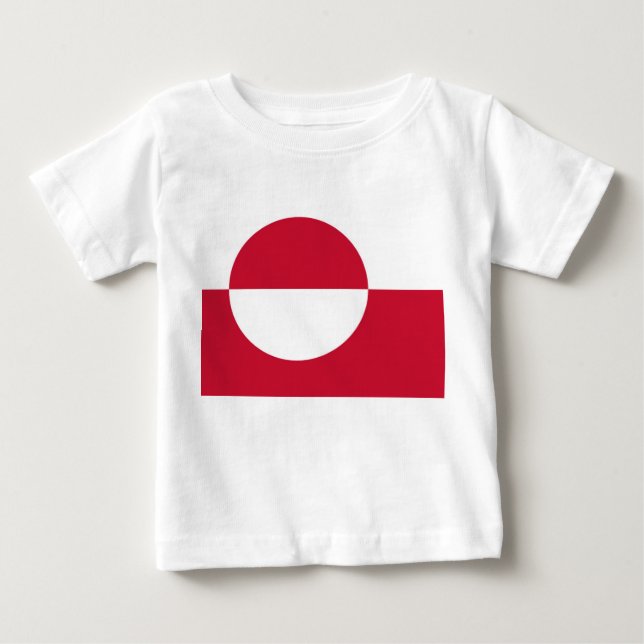 Baby T-Shirt with Flag of Greenland (Front)