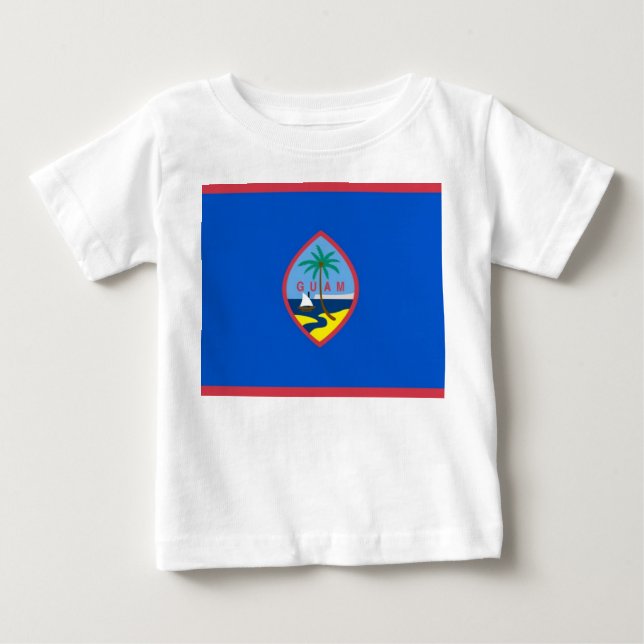 Baby T Shirt with Flag of Guam, U.S.A. (Front)