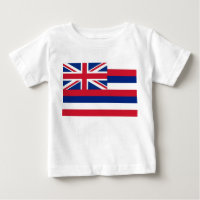 Baby T - Shirt with Flag of Hawaii