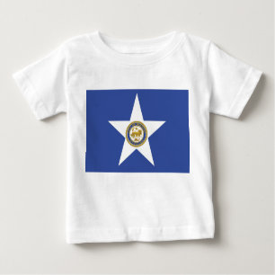 Baby T-Shirt with Flag of Houston, U.S.A.