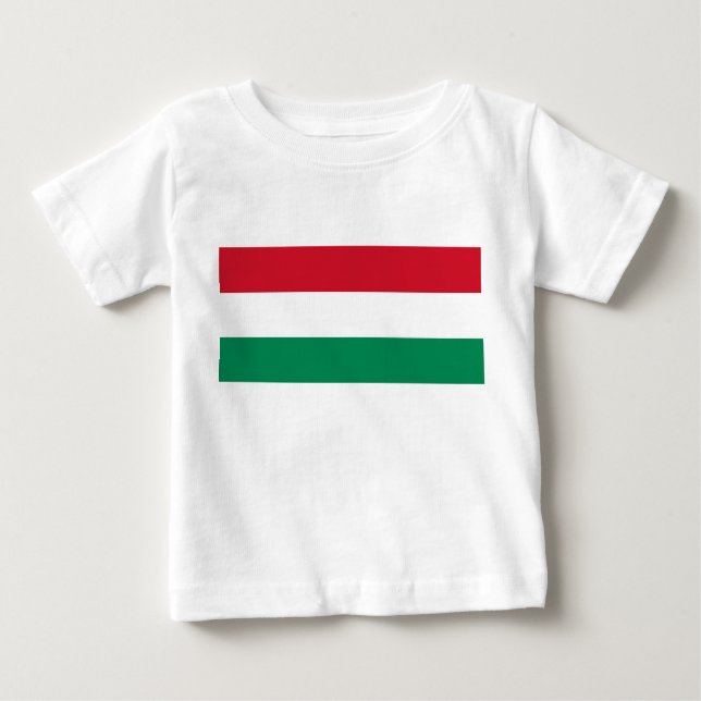 Baby T-Shirt with Flag of Hungary (Front)