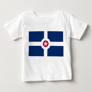 Baby T-Shirt with Flag of Indianapolis City, USA
