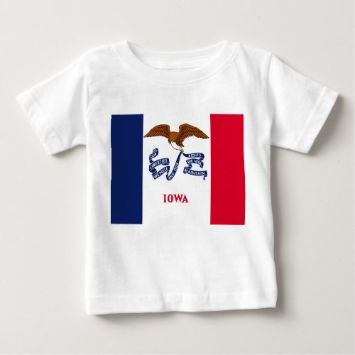 Baby T Shirt with flag of Iowa