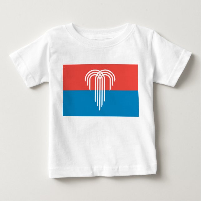 Baby T-Shirt with Flag of Kansas City (Front)