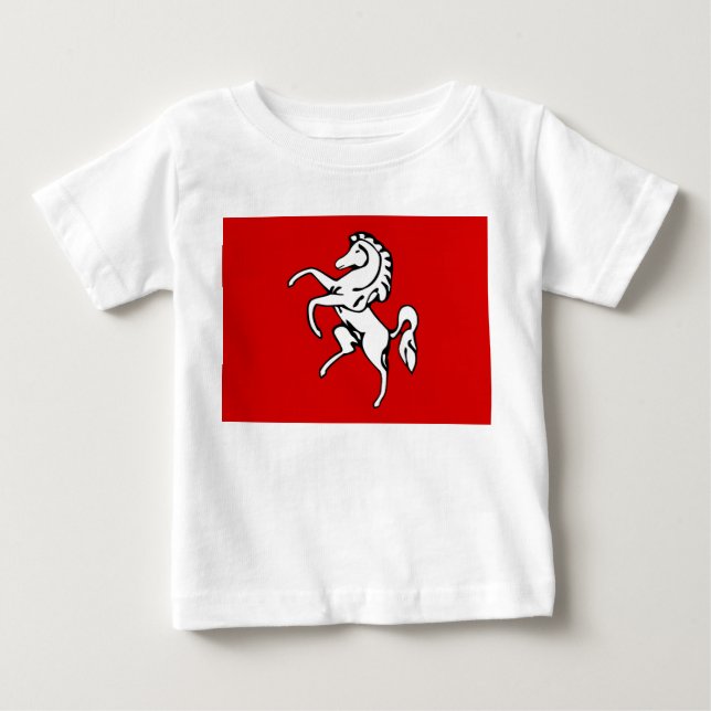 Baby T-Shirt with Flag of Kent, England (Front)