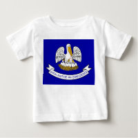 Baby T shirt with Flag of Louisiana