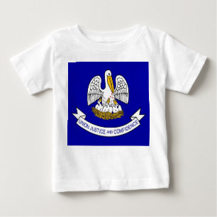 Baby T shirt with Flag of Louisiana