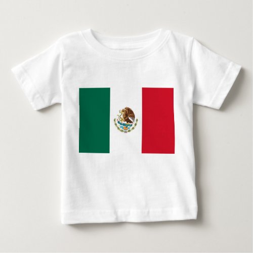 Baby T_Shirt with Flag of Mexico