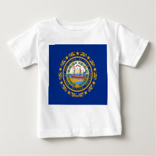Baby T Shirt with Flag of New Hampshire