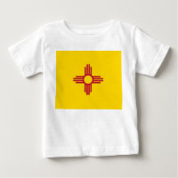 Baby T Shirt with Flag of New Mexico