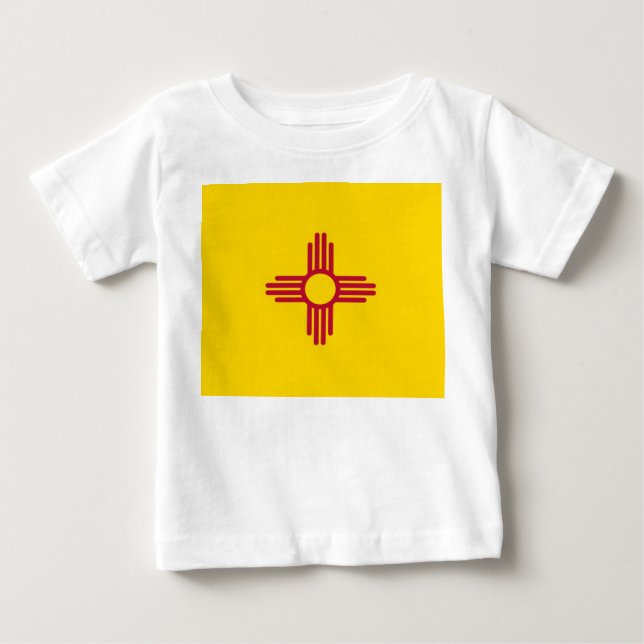 Baby T Shirt with Flag of New Mexico (Front)