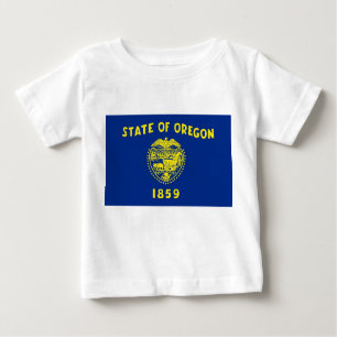 Baby T shirt with Flag of Oregon
