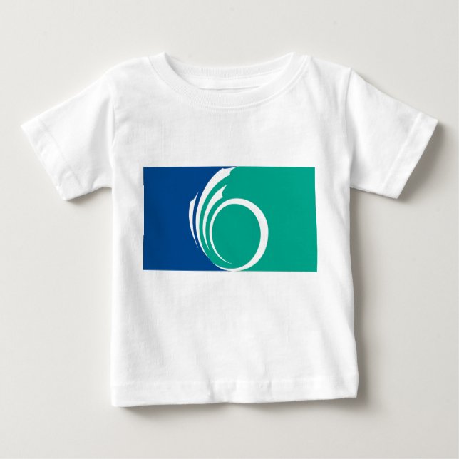 Baby T-Shirt with Flag of Ottawa, Canada (Front)
