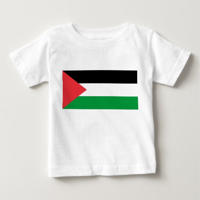Baby T-Shirt with Flag of Palestine (Front)