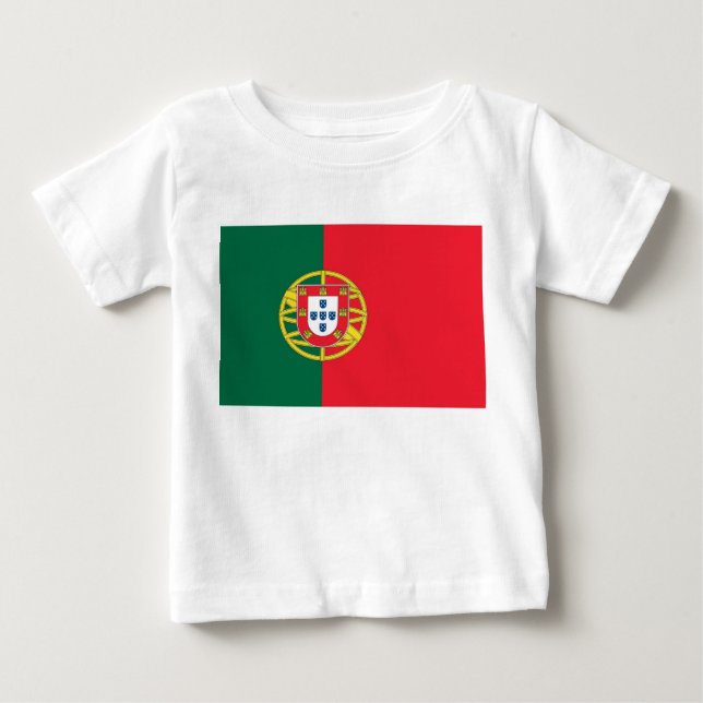 Baby T-Shirt with Flag of Portugal (Front)