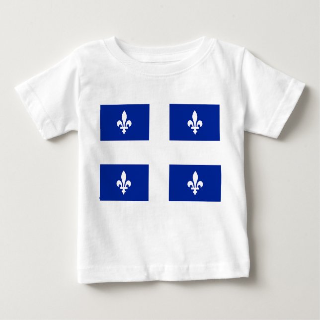 Baby T-Shirt with Flag of Quebec (Front)