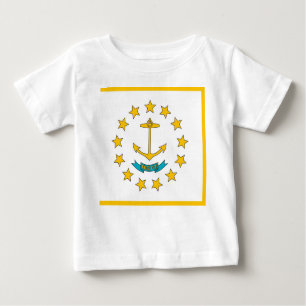 Baby T Shirt with Flag of Rhode Island
