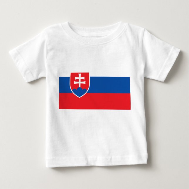 Baby T-Shirt with Flag of Slovakia (Front)