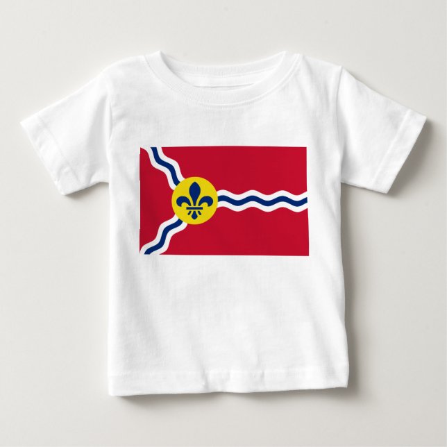 Baby T-Shirt with Flag of St. Louis, Missouri (Front)