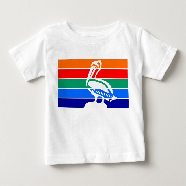 Baby T-Shirt with Flag of St. Petersburg (Front)