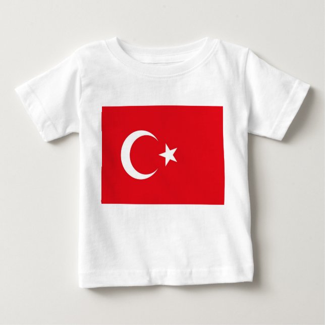 Baby T-Shirt with Flag of Turkey (Front)